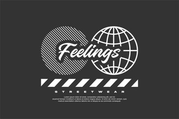 urban tshirt streetwear fashion design vector suitable for printing	
