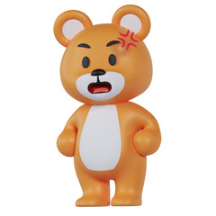 Mascot Cute Angry Bear, Angry, mad, furious