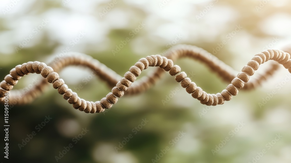 Poster detailed illustration of a dna double helix structure, representing the building blocks of life and 