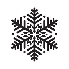Unique Snowflake Silhouette Vector for Holiday Themes