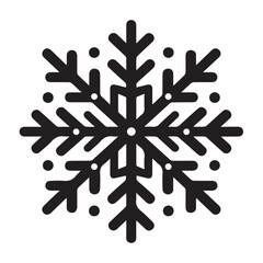 Unique Snowflake Silhouette Vector for Holiday Themes