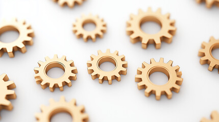 Golden Gears: A close-up shot of several golden gears,  arranged in a pattern, representing the intricate workings of a complex system. The gears symbolize efficiency, collaboration.