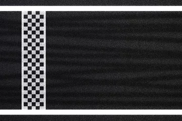  Finish, start line. asphalt road racing texture background. top view  © Sumeth