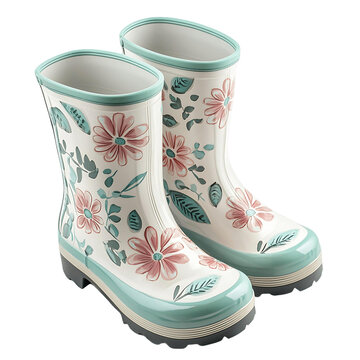 recommend clip art: Floral Rain Boots