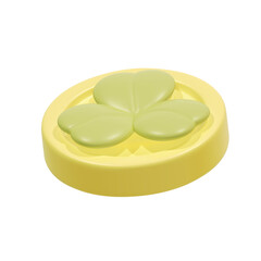3D St.Patricks Lucky Clover Coin