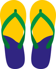 Brazil slippers illustration