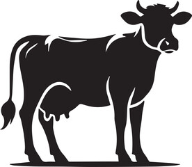 Fototapeta premium Cow Silhouette File, Vector Design
