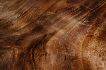 Natural teak wood surface displaying detailed grain patterns and smooth texture in rich brown shades.