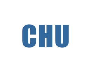 CHU Logo design vector template. CHU
