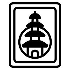 Balinese painting Glyph Icon