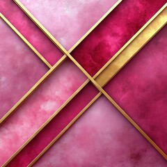 Fototapeta premium Pink and gold abstract design with a gold stripe
