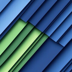 Fototapeta premium Blue and green striped background with a green square in the middle