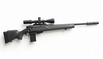 M24 Black Tactical Rifle with Scope Hunting Weapon Modern Gun