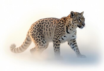 Majestic Leopard Walking Wildlife Photo Big Cat Nature
