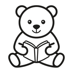 Fototapeta premium teddy bear with a book