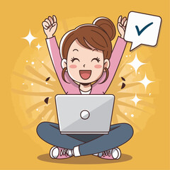 Flat illustration showing digital icons using various technologies in telecommunications