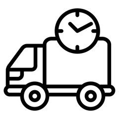 Delivery time Line Icon