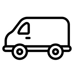 Delivery van Line Icon