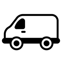 Delivery van Glyph Icon © spacepixel