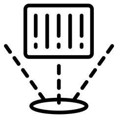 Holographic barcode Line Icon