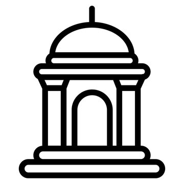 recommend clip art: Indian temple Line Icon