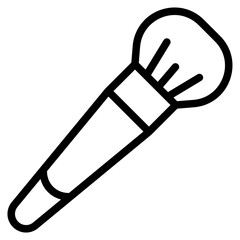 Makeup brush Line Icon