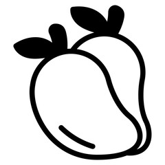 Mango Glyph Icon