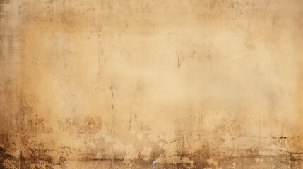 Fototapeta premium Aged Beige Wall Texture With Brown Stains And Flaking Paint