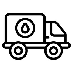 Milk delivery Line Icon