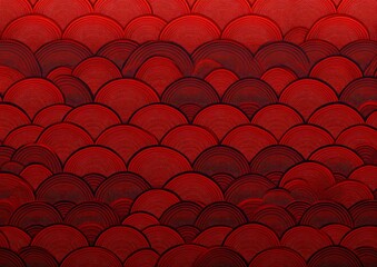 Fototapeta premium Vibrant red background with intricate wave motifs, perfect for cultural events, Chinese New Year, or promotional materials celebrating Asian heritage.