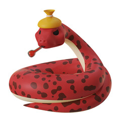 Mascot Cute Snake Sick fever