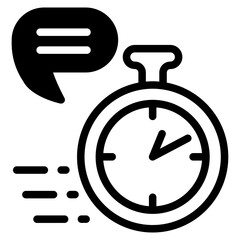 Quick response Glyph Icon