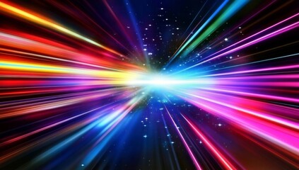 Naklejka premium Striking neon lights combine to form an artistic backdrop.