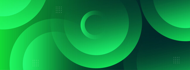 minimalist  banner background,dark green gradations,colorful,abstract memphis, circle effect vector,eps 10