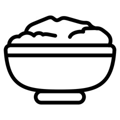 Rice Line Icon