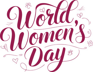 world women day typography art