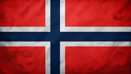 Obraz premium Norwegian Flag Illustration: Red Background with Navy Blue and White Cross
