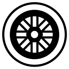 Wheel Glyph Icon