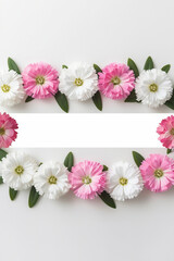 flowers on wooden background