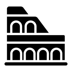 Colosseum Solid Icon