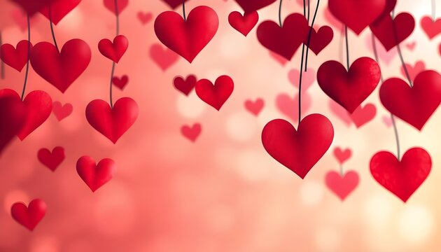 Happy Valentine's Day: A Romantic Heartfelt Greeting The image depicts a Valentine's Day greeting with a dreamy background.