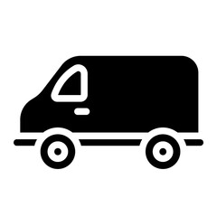 Delivery van Solid Icon