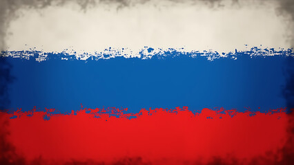 Fototapeta premium Russian Flag: White, Blue, and Red Horizontal Stripes Symbolizing Nobility and Courage