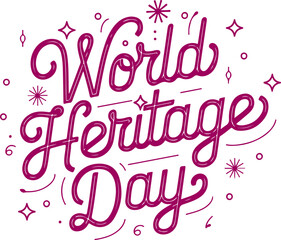 world heritage day typography art
