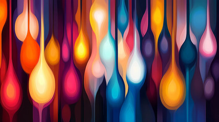 Colorful Abstract Light Droplets