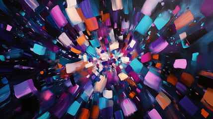 Vibrant Abstract Explosion in Dynamic Colors