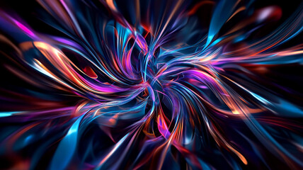 Vivid Energy Swirl in Dynamic Abstract Art