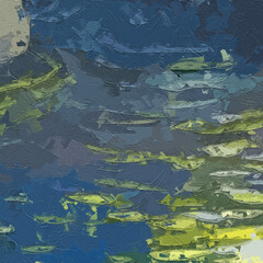 Oil paintings and various flowers, cats, dogs, butterflies, chrysanthemums, fish, owls, birds, are...