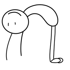 Hand drawn Cartoon sportsman stickman