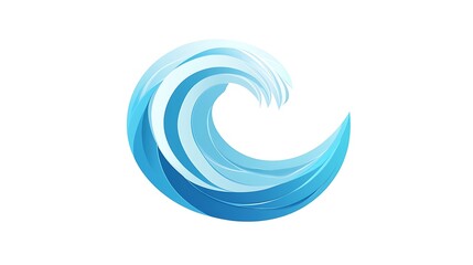 Naklejka premium Abstract blue stylized ocean wave design.